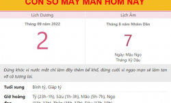 Con số may mắn hôm nay 2/9/2022 thứ 6, ngày 7/8 âm lịch