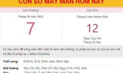 Con số may mắn hôm nay 7/9/2022 thứ 4, ngày 12/8 âm lịch