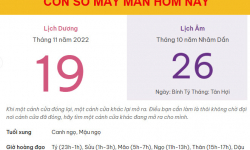 Con số may mắn hôm nay 19/11/2022 thứ 7, ngày 26/10 âm lịch