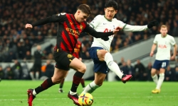 Thua 0-1 Tottenham, Man City lỡ cơ hội bám đuổi Arsenal