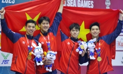 Đội tuyển bơi Việt Nam thi đấu xuất sắc, bảo vệ thành công HCV SEA Games