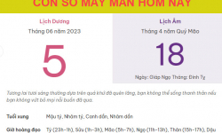 Con số may mắn hôm nay 5/6/2023 thứ 2, ngày 18/4 âm lịch