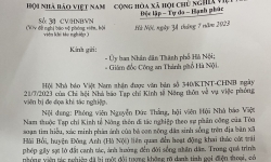 Hội Nhà báo Việt Nam yêu cầu làm rõ việc đe dọa phóng viên Tạp chí Kinh tế Nông thôn