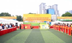 Sôi động Giải bóng đá các cơ quan trung ương mở rộng tranh Cúp Báo Đại biểu Nhân dân lần thứ 24
