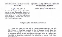 Thanh tra Sở Tài nguyên và Môi trường Hà Nội chỉ đạo sau phản ánh của Báo Nhà báo và Công luận