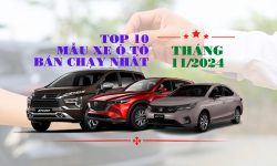 Top 10 ô tô bán chạy nhất tháng 11/2024: Xe lắp ráp trong nước giữ thế áp đảo