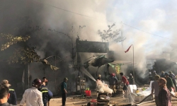 Nghệ An: Cháy chợ Thượng Sơn, nhiều ki-ốt ra tro