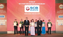 SCB vinh dự nhận danh hiệu 'Top 10 ngân hàng thương mại cổ phần tư nhân uy tín năm 2019'