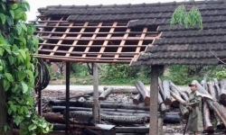 Lốc xoáy cuốn bay hàng chục mái nhà dân ở Nghệ An