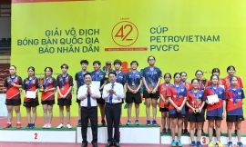 Bế mạc Giải vô địch bóng bàn quốc gia Báo Nhân Dân lần thứ 42