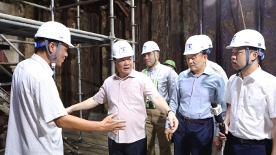 Bí thư Thành ủy Hà Nội kiểm tra Dự án hệ thống xử lý nước thải Yên Xá