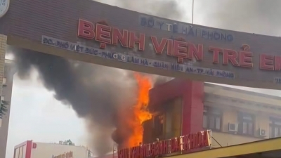 Hải Phòng: Kịp thời dập tắt đám cháy bùng phát tại Bệnh Viện Trẻ Em