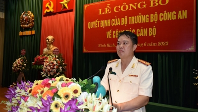Thượng tá Tống Như Sơn được bổ nhiệm giữ chức Phó Giám đốc Công an tỉnh Ninh Bình