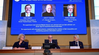 Giải Nobel Vật lý 2022 được trao cho 3 nhà khoa học nhờ công trình lượng tử