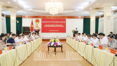 Đoàn giám sát của Ban Dân nguyện - Uỷ ban Thường vụ Quốc hội làm việc tại tỉnh Nam Định