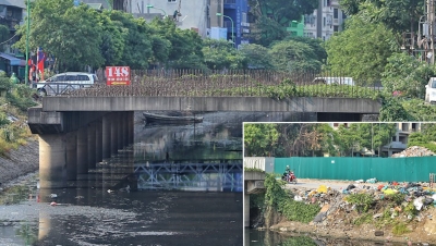 Hà Nội: Dự án cầu Sông Lừ bị bỏ hoang, nơi tập kết rác thải dân sinh