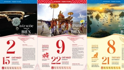 Bộ lịch 'Đất nước nhìn từ biển' quảng bá biển đảo Việt Nam