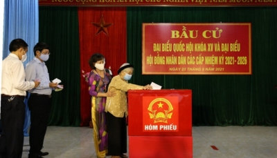 Thái Nguyên: Đã có hơn 97 % cử tri trên địa bàn tỉnh tham gia bỏ phiếu