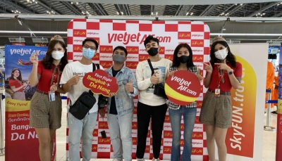 Vietjet khôi phục đường bay quốc tế đầu tiên giữa Đà Nẵng và Thái Lan, phục hồi du lịch quốc tế khu vực