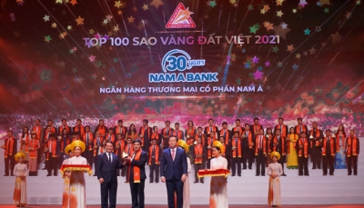Nam A Bank được vinh danh giải thưởng Sao Vàng đất Việt 2021