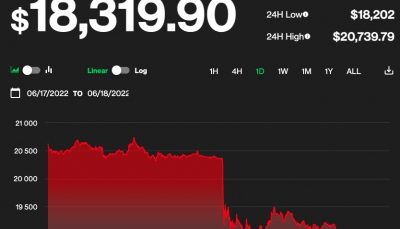 Giá Bitcoin hôm nay 19/6: Thị trường sụp đổ