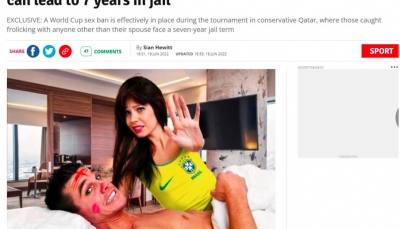 Phạt tù 7 năm nếu bị phát hiện ‘tình một đêm’ tại World Cup 2022