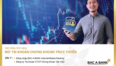 BAC A BANK chính thức ra mắt tính năng mở tài khoản chứng khoán trên Internet Banking và Mobile Banking