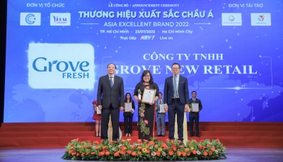 Grove Fresh được vinh danh tại Giải thưởng Top 10 Thương hiệu xuất sắc châu Á 2022