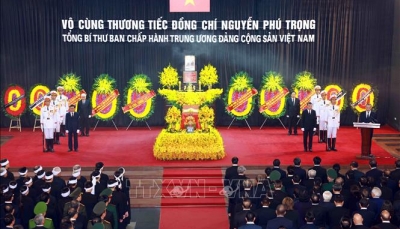 Đại sứ quán Việt Nam tại Thái Lan tham gia trực tuyến Lễ truy điệu Tổng Bí thư Nguyễn Phú Trọng