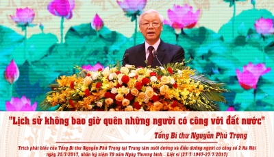 Tổng Bí thư Nguyễn Phú Trọng với công tác đền ơn đáp nghĩa, chăm sóc người có công với cách mạng