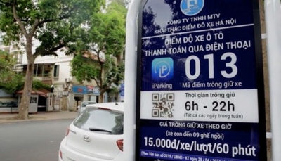 Sử dụng ứng dụng tìm kiếm và thanh toán đỗ xe qua điện thoại di động đầu tiên tại Việt Nam - IPARKING