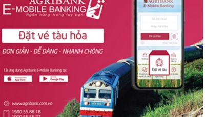 Đặt vé tàu hỏa trực tuyến trên Ứng dụng Agribank E-Mobile Banking