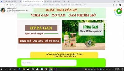 Thực phẩm chức năng Hyra Gan quảng cáo trá hình 
