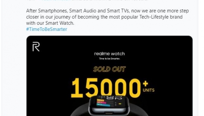 Ấn Độ: Hơn 15.000 chiếc Realme Watch đã có chủ trong 2 phút mở bán đầu tiên