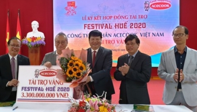 Công ty Acecook Việt Nam tài trợ Vàng cho Festival Huế 2020