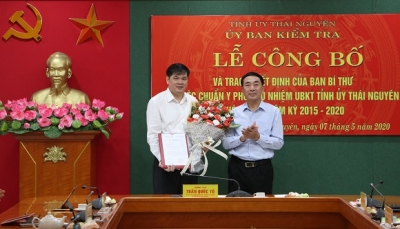 Ông Phan Thanh Hà làm Phó Chủ nhiệm UBKT Tỉnh ủy Thái Nguyên