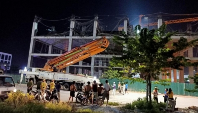 Nóng: Sập giàn giáo tại công trình xây dựng của Toyota tại Bắc Giang