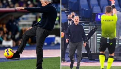 HLV Mourinho lại bị đuổi khỏi sân vì hành vi phản cảm