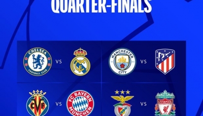 Bốc thăm tứ kết Champions League: Chelsea tái ngộ Real Madrid