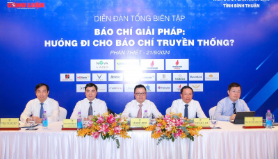 Đang diễn ra Diễn đàn Tổng biên tập 2024 'Báo chí giải pháp: Hướng đi cho báo chí truyền thống?'