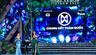 Người đẹp đăng quang Miss World Vietnam 2019 tỏa sáng từ mặt đất tới bầu trời