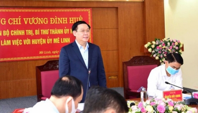 Bí thư Thành ủy Hà Nội Vương Đình Huệ: Tuyệt đối không được lơ là, chủ quan trong phòng, chống dịch COVID-19