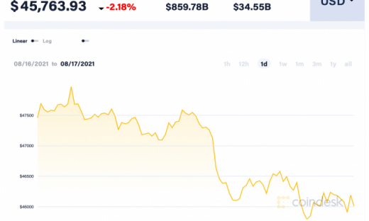 Giá Bitcoin hôm nay 17/8: Đà tăng tạm dừng