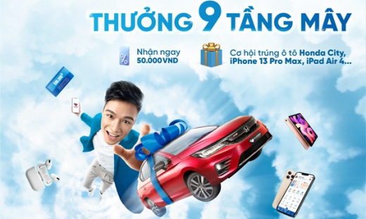 Liên kết tài khoản Ví VNPAY - VietinBank “Thưởng 9 tầng mây”