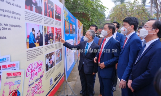Hội báo Xuân Nhâm Dần tỉnh Thái Nguyên năm 2022 trưng bày trên 1.000 ấn phẩm báo chí