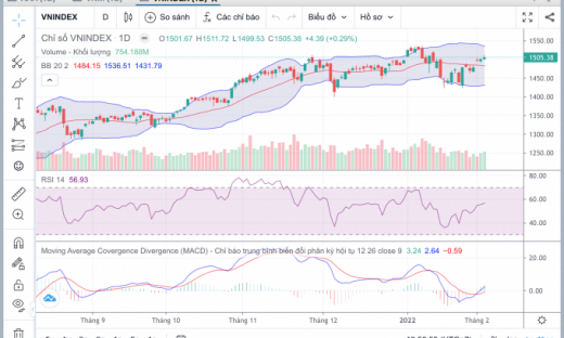 Thị trường chứng khoán hôm nay 10/2: Tích lũy tại vùng giá 1.500 điểm