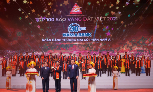 Nam A Bank được vinh danh giải thưởng Sao Vàng đất Việt 2021