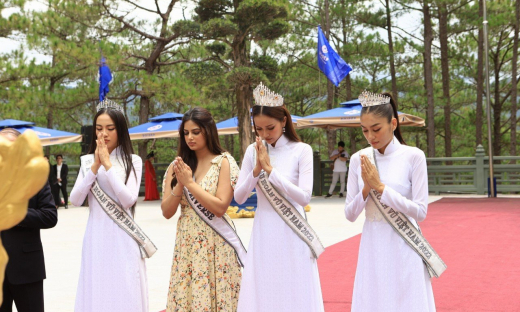 Hoa hậu hoàn vũ thế giới cùng hội tụ điểm du lịch sinh thái - tâm linh nổi tiếng bậc nhất Tây Nguyên