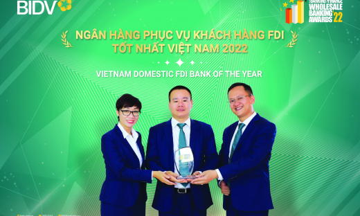 BIDV -  Ngân hàng phục vụ khách hàng FDI tốt nhất Việt Nam năm 2022