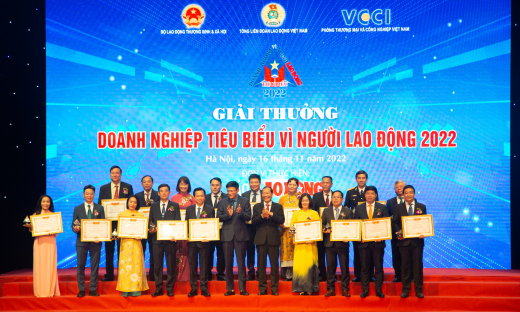 BAC A BANK tiếp tục nhận giải thưởng Doanh nghiệp tiêu biểu Vì người lao động năm 2022